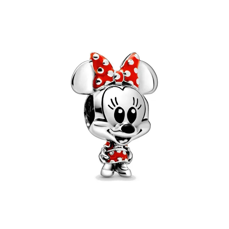 2025 New Disney Beautiful Princess Dress Bead Pendant 925 Silver Suitable for European Original Bracelet DIY Exquisite Jewelry