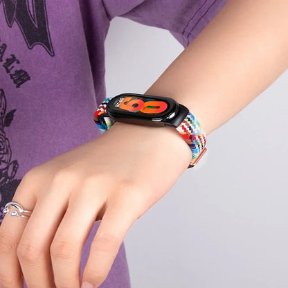 Braided Loop Strap For Xiaomi Band 9 8 Magnetic Buckle Mi band 9 Nylon Bracelet Comfortable Wristband For Mi Band 10 Accessories
