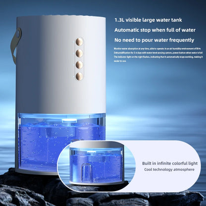 Portable Mini Dehumidifier, Home Bedroom Silent Drying Machine, Huinan Tian Purification and Dehumidification Integrated Machine