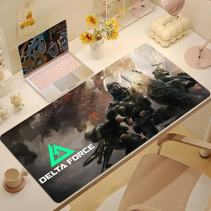 Game D-Delta Force Mouse Pad Large Desk Mat Keyboard Ergonomic Office Rubber Game PC Non-slip Anti-fray Home Custom Best Price