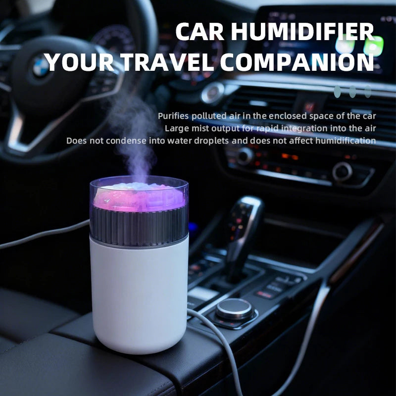 Mini USB Humidifier With Multicolor Night Light Quiet Personal Mist Maker Vehicle Aromatherapy Diffuser For Home Office