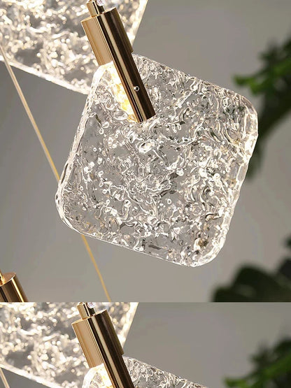 New Crystal Living Room Ceiling Pendant Light Home Decoration Staircase Duplex Pendant Light Restaurant Bedroom Hanging Lighting