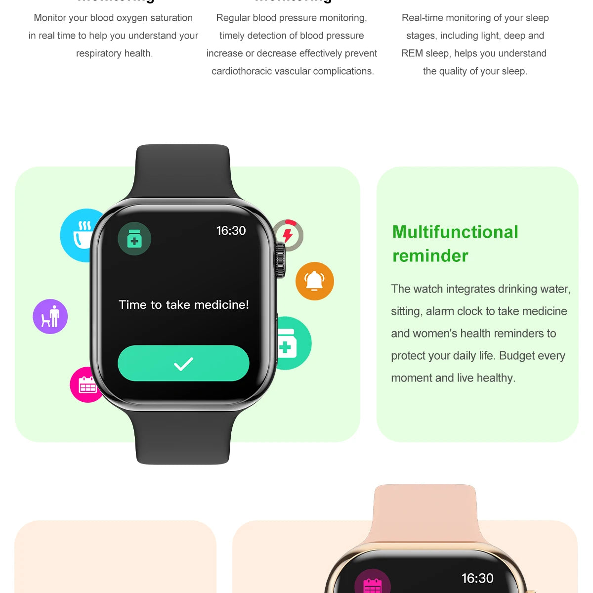 2025 New for Watch 10 Smart Watch Men HD AMOLED Music 3D Surround Health monitoring Bluetooth Call Waterproof Woman smart watchs