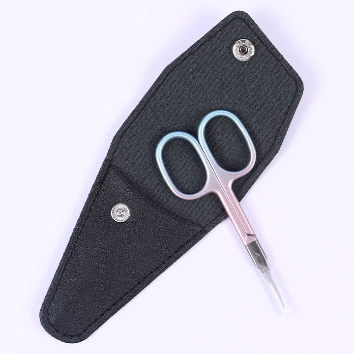 Ultra Fine Cuticle Scissors, Curved Blade Nail Clippers, Eyebrow & Eyelash Trimming Scissors for Manicure and Pedicure