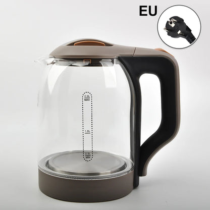2.0L Electric Glass Kettle Fast Boil Auto Shut Off Dry Boil Protection Borosilicate Glass  Kitchen Appliance for Home