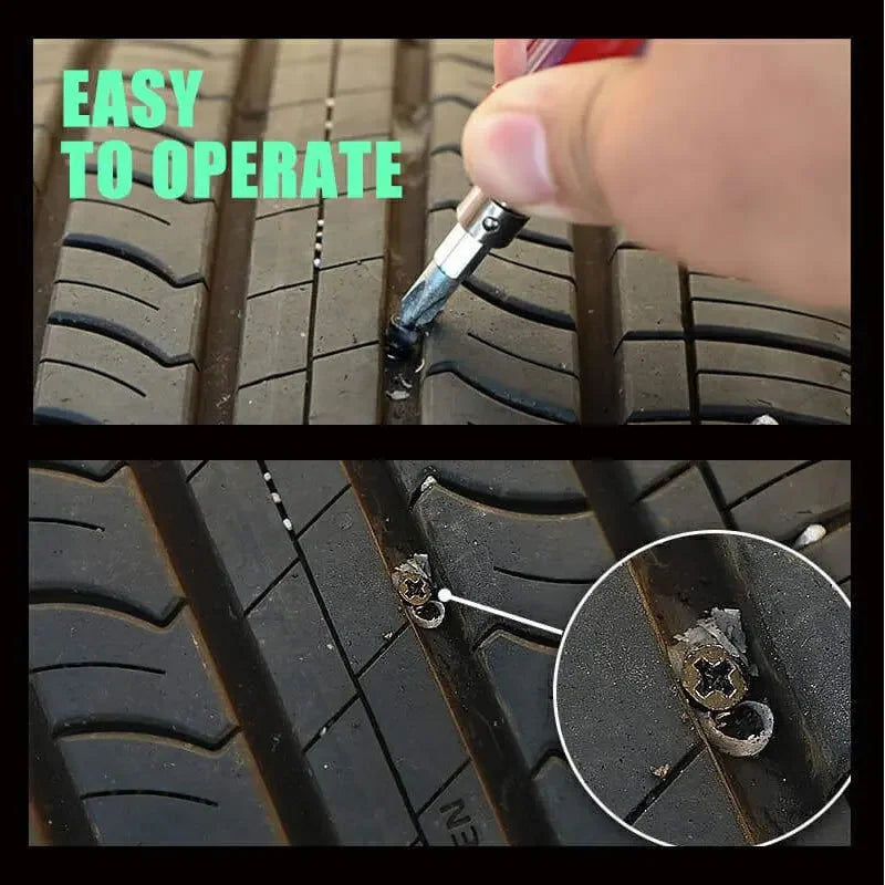 10/30Pcs Motorcycle Car Vacuum Tire Repair Nail Tool with Rubber Metal Fittings Auto Tyre Maintenance Car Service Tool