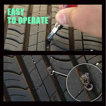 10/30Pcs Motorcycle Car Vacuum Tire Repair Nail Tool with Rubber Metal Fittings Auto Tyre Maintenance Car Service Tool