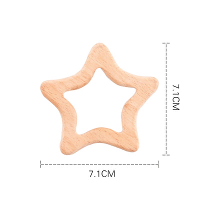 10pc Baby Wooden Teether Beech Bee Pacifier Teeth Pendant Wooden Baby Gym Toys Montessori Animals Baby Products Newborn Gift Kid