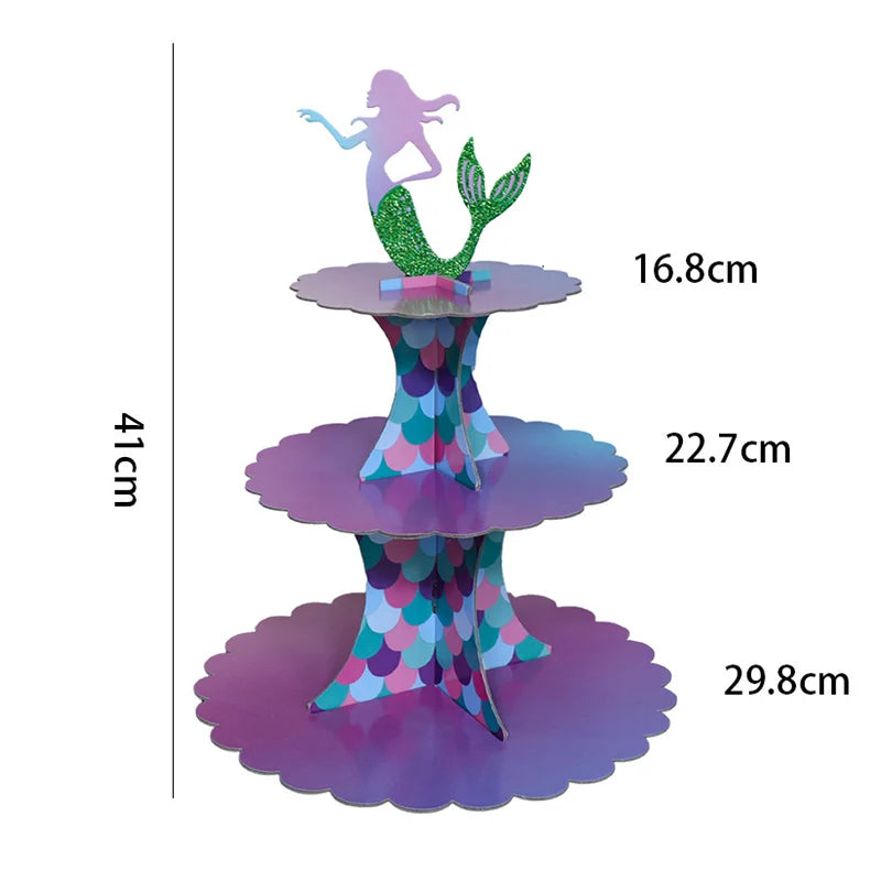 The Little Mermaid Birthday Party Decoration Princess Ariel Paper Napkin Plate Cup Tablecloth Balloons Kids Baby Shower Supplies