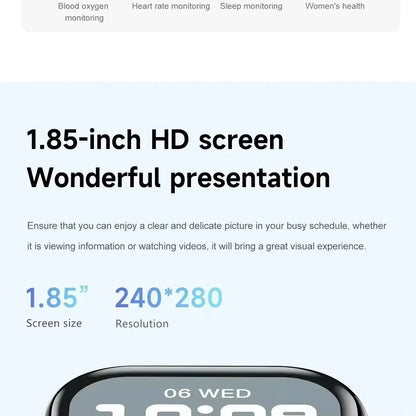 2025 NEW Smart Watch Wireless Charging Smartwatch Bluetooth Calls Men Women Watches Fitness Bracelet Custom Watch Face