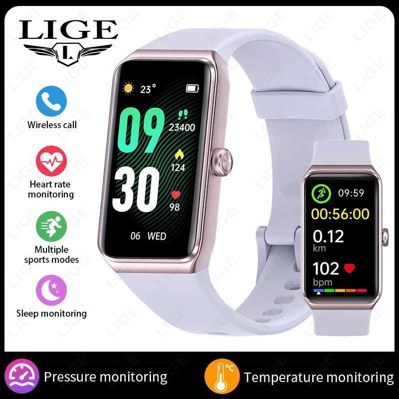 LIGE New Smart Watch Women Men 2025 Call Reminder 1.47" HD Screen Smartwatch For Android IOS Fitness Tracker Waterproof Watches