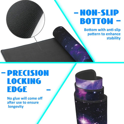Galaxy Nebula Space  Mouse Pad – Non-Slip Base, Stitched Edges for Gaming, Home & Office
