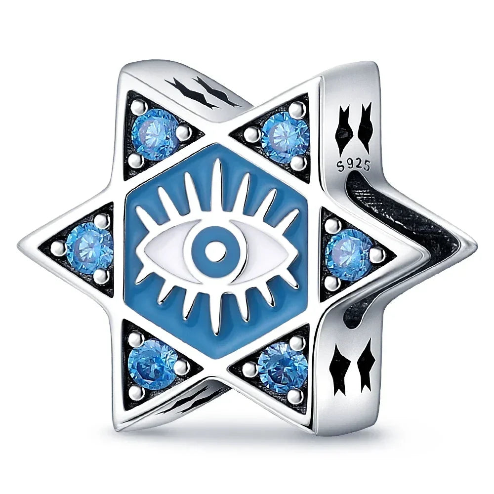 Hot Sale 925 Silver Color Evil Eye Charm Demon Eye Bead For Original  Bracelet&Bangle DIY Making Fashion Jewelry Gift