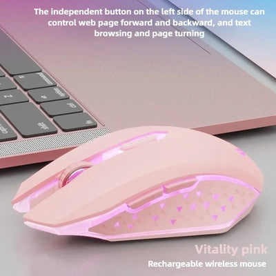 Wireless Mouse Charging Gaming Mouse Mute Backlit Mouse Mechanical Ergonomic Optical Computer Accessories for PC Laptop