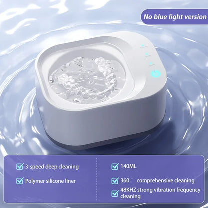 2026 New 48KHz Ultrasonic Cleaner UV Sterilization For Dentures Jewelry Glasses Home Use 99.9% Disinfection 5 Mins Fast Cleaning