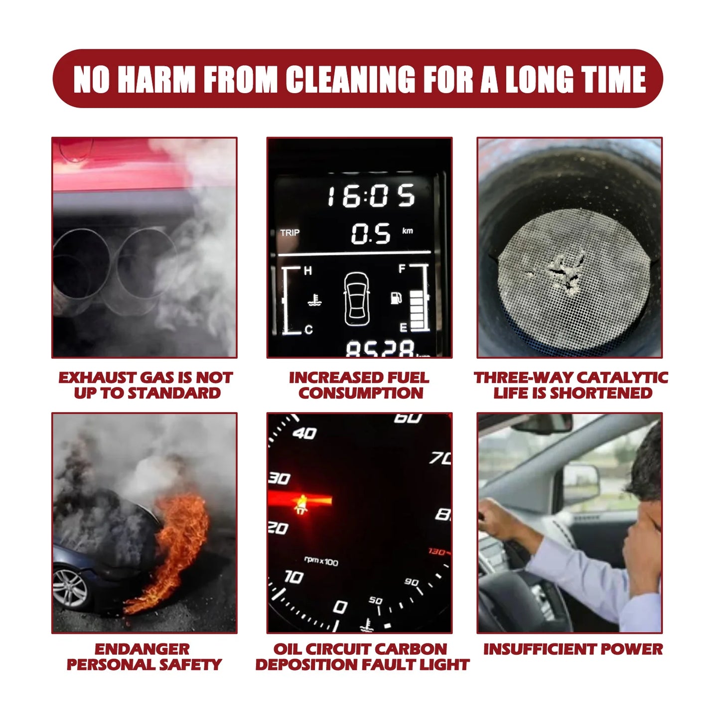 Exhaust Pipe Cleaner Spray Heavy Duty Rust Remover Car Motorcycle Muffler Carbon Deposit Cleaner Anti Smoke Engine Polish 60ml