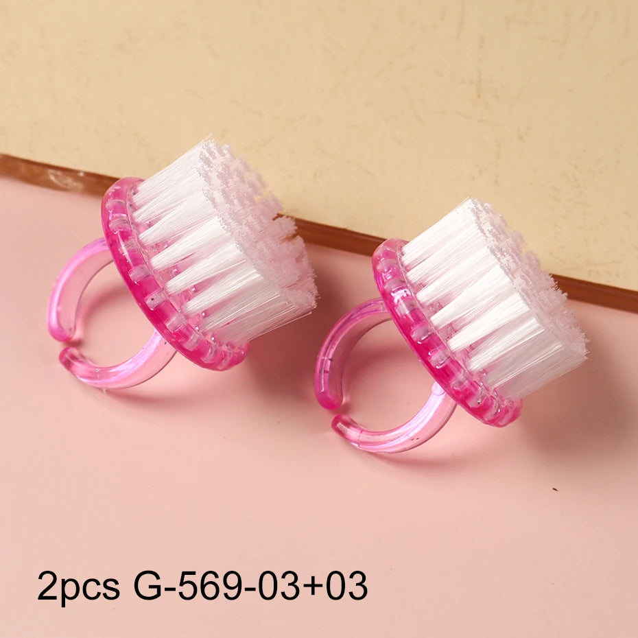 2/3pcs Plastic Nail Brushes Pink Soft Brush Nail Hand Scrubbing Cleaning Brush Dust Cleaner Nail Art Manicure Remover Tools