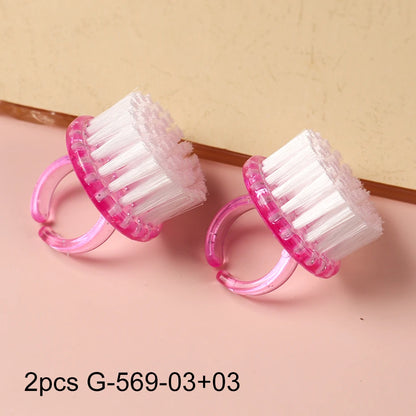 2/3pcs Plastic Nail Brushes Pink Soft Brush Nail Hand Scrubbing Cleaning Brush Dust Cleaner Nail Art Manicure Remover Tools