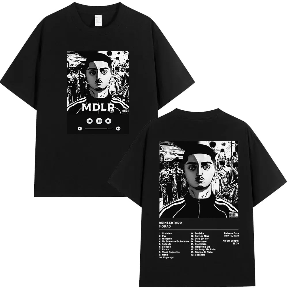 Rapper Morad MDLR Tour Album T Shirt Men's Women High Quality Cotton Tee Shirt Fashion Hip Hop Short Sleeve T-shirts Streetwear