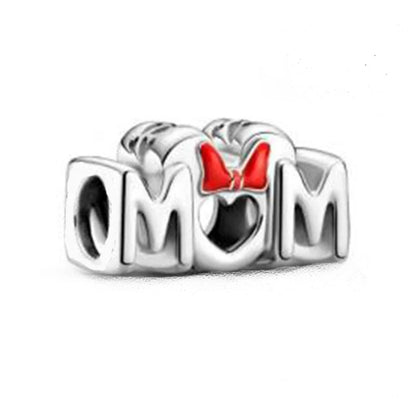 Hot Sell 925 Silver DIY Beads Jewelry Charms Bracelet Mickey Minnie Princess Christmas Stitch Robots Marvel Cute Miniso Disney