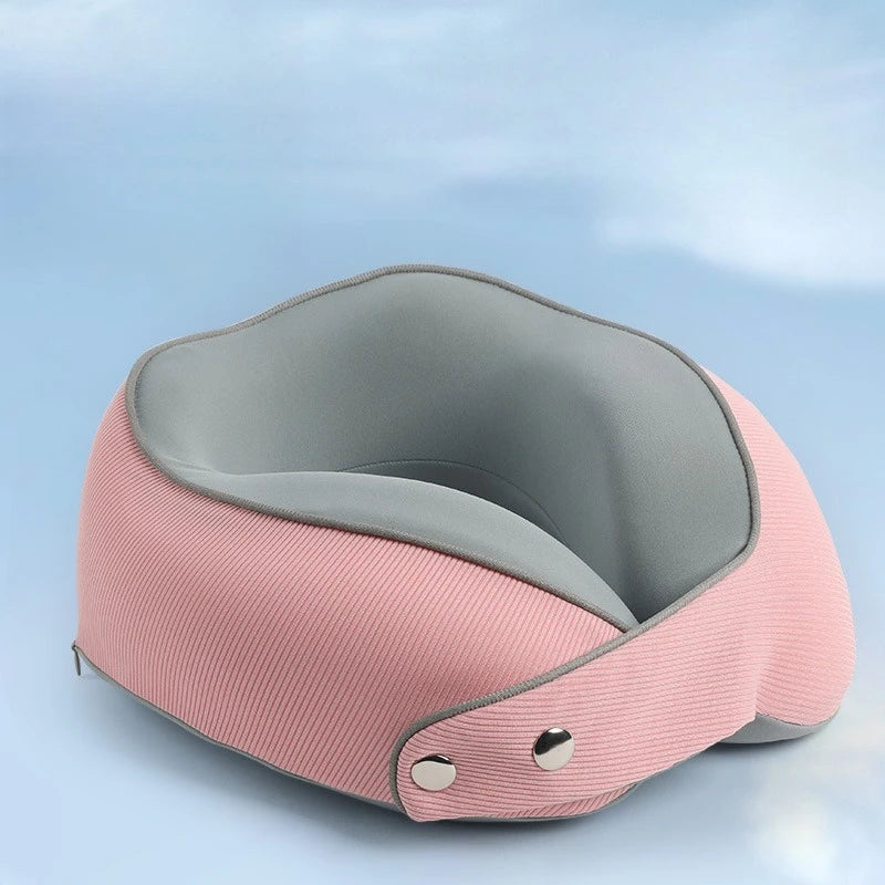 Memory Cotton U Shaped Neck Pillow Comfortable Portable Storable Travel Airplane Office Nap Use