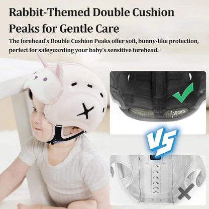 Mambobaby Guard Hat Rabbit Safe Anti-Shock Baby Helmet Toddler Head Protector Infant Headgear Learn Crawl Walk for Bump Fall