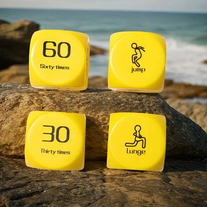 2 PC Fitness Dice Sports Dice (6 sides)-Games for group fitness and exercise classes