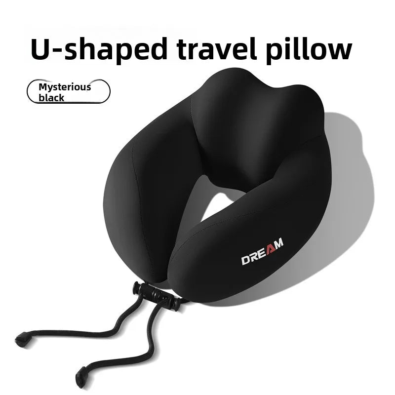 Memory Foam Travel Neck Pillow U Shape Ergonomic Support for Airplane Car Office Comfortable Portable Cervical Pillow