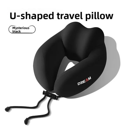 Memory Foam Travel Neck Pillow U Shape Ergonomic Support for Airplane Car Office Comfortable Portable Cervical Pillow