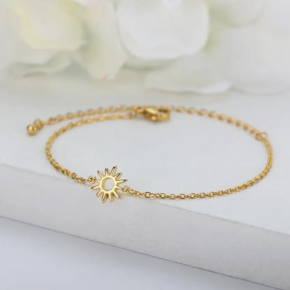 Zircon Cross Anklets For Women Gold Color Stainless Steel Cross Anklet Double Chain Summer Beach Party Jewelry Gift Accessories