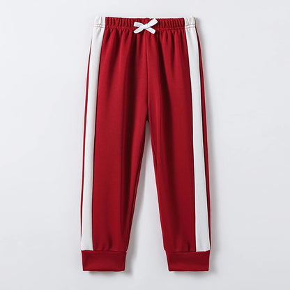 1/3 Piece Autumn And Winter Thin Children's Solid Color Splicing Casual Sports Sweatpants For Boys And Girls Fashionable Pants