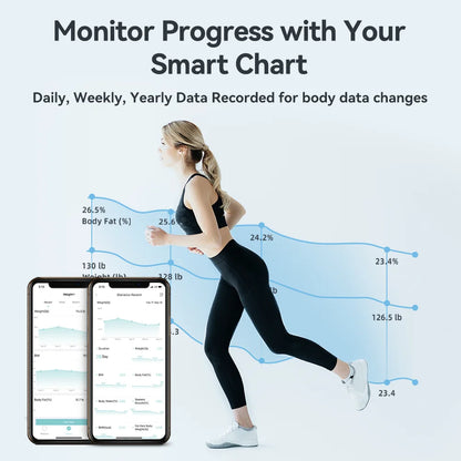 TFT Screen Body Weight Scales,Body Fat Scales,Smart BMI Scales Fat Water and Muscle,Weight Scales with 16 Body data Heart