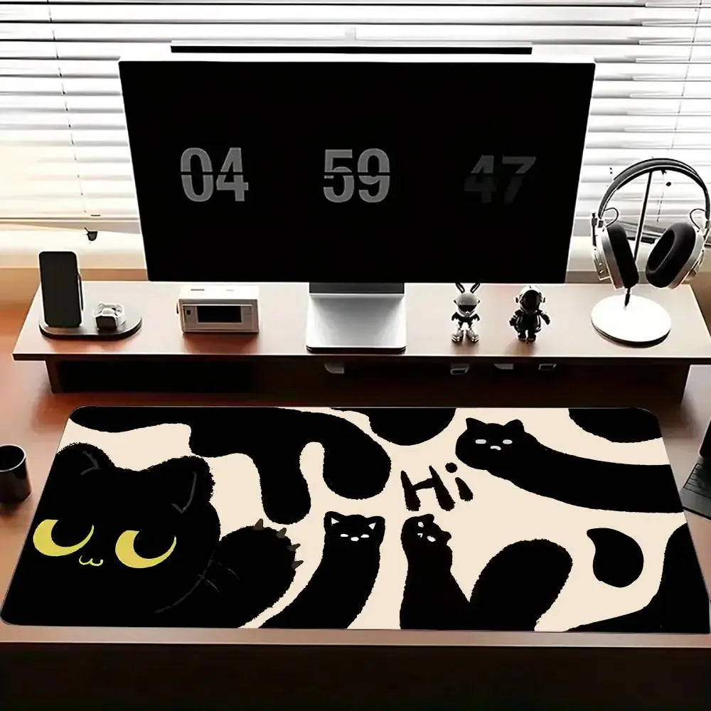New line cute cat Mouse Pad Large Computer Office Game Table Mats XXL Rubber Anti-slip Gaming Keyboard Mousepads Long Desk Pads