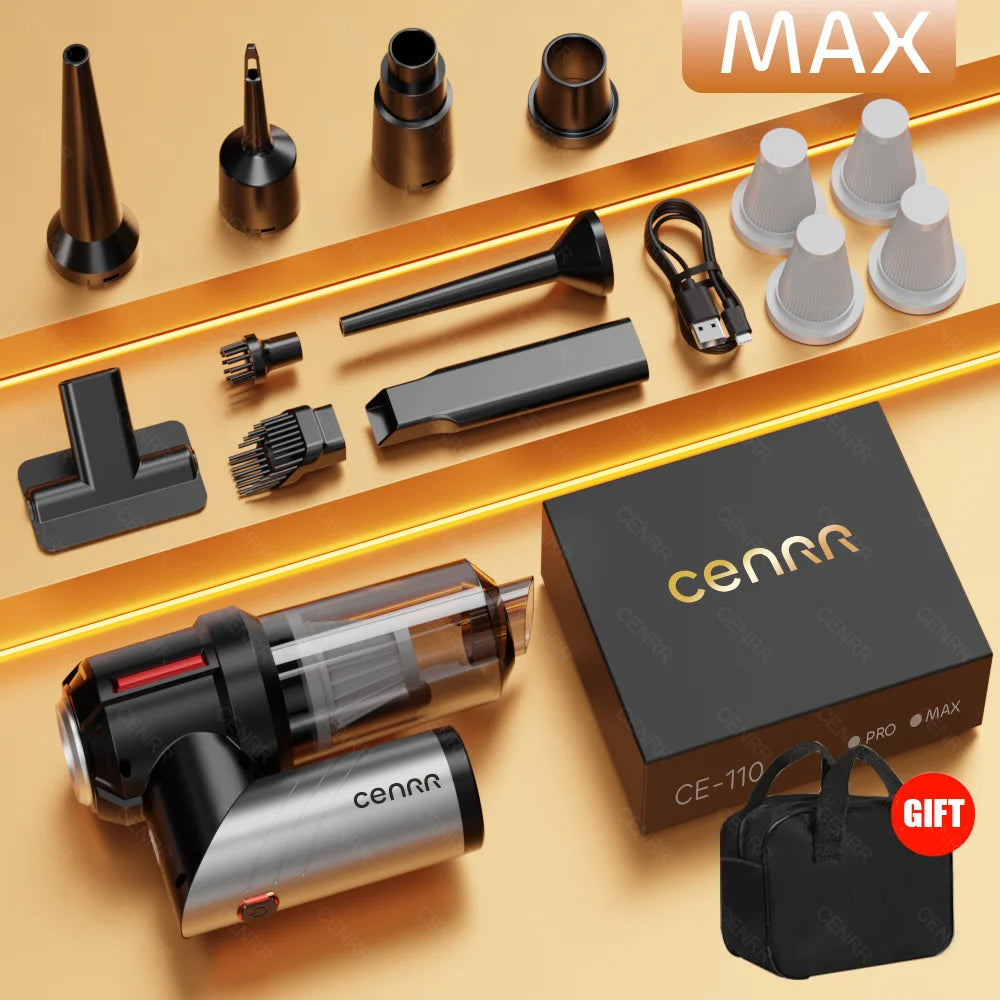 CENRR 998000PA Car Vacuum Cleaner Strong Suction Powerful Handheld Wireless Vacuum Cleaner Mini Blower for Home Appliance