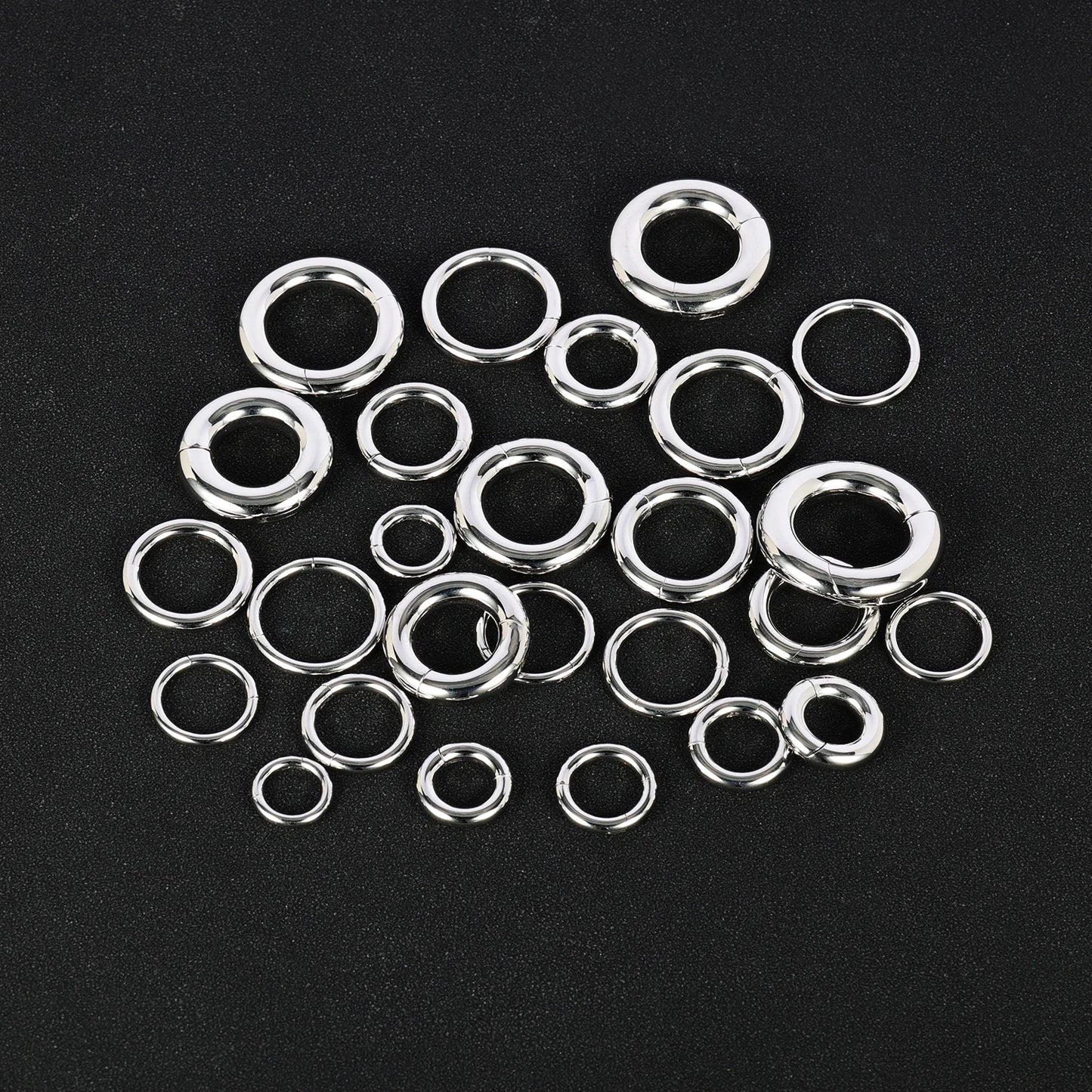 ZS 1PC Large Size Hoop Earring 316L Stainless Steel Ear Gauges Plugs Punk Septum Nose Rings 2/4/6/8/10/12G BCR Body Piercings