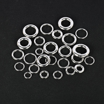 ZS 1PC Large Size Hoop Earring 316L Stainless Steel Ear Gauges Plugs Punk Septum Nose Rings 2/4/6/8/10/12G BCR Body Piercings