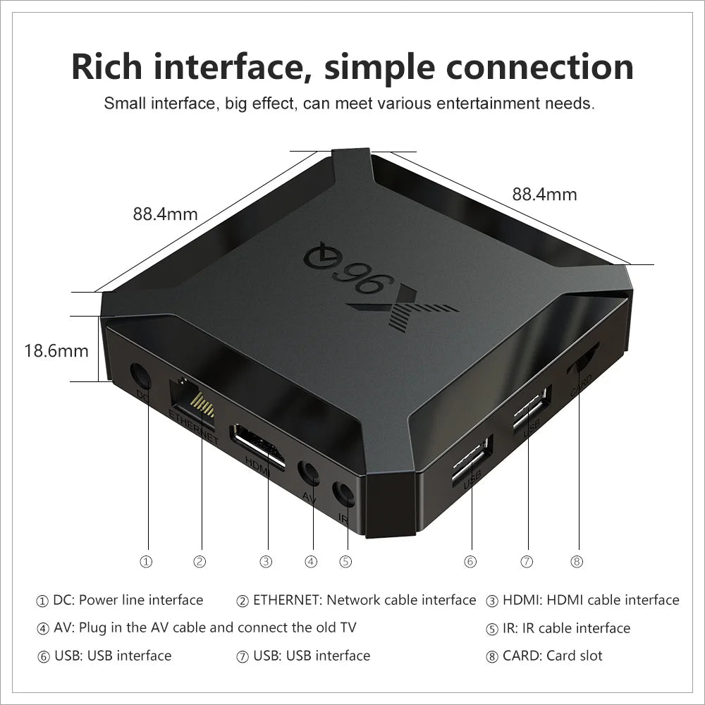 X96Q TV Box android 10 Quad Core H313 2GB 16GB 2.4GHz WiFi 4K Media Player Set top box