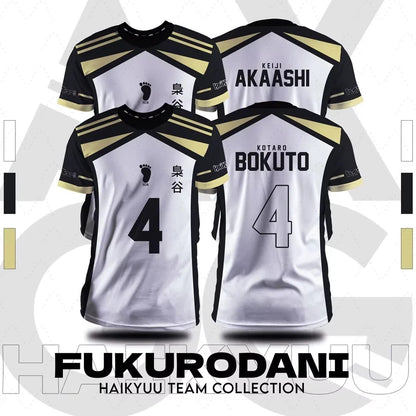 New Summer Fall Haikyuu Fukurodani Cartoon Anime Cosplay Men Jersey Summer Short Sleeve Children Tee Top Fashion Women T-Shirt