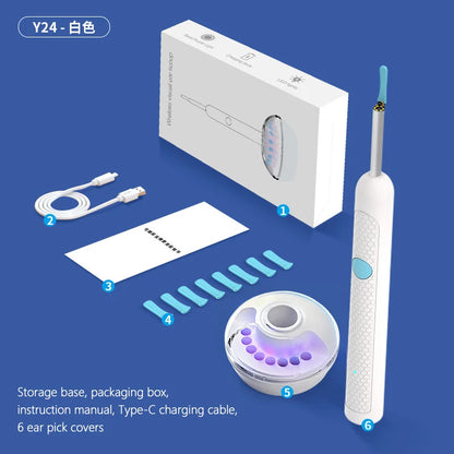 Wireless Visual Ear Cleaner HD Camera LED Light Rechargeable Ear Wax Removal Tool for All Ages