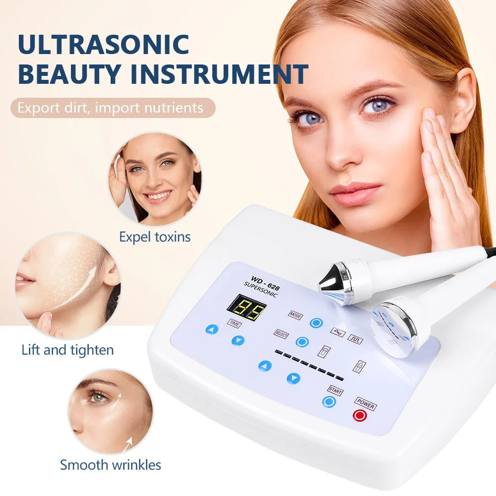 Ultrasonic Face Tightening Beauty Instrument High Frequency Face Massager Lifting Skin Anti Aging Freckle Removal Skin Care Tool
