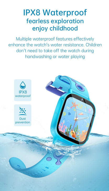 2025 New Smart Watch For Children HD Touch Screen Camera 26 Games Learn vocabulary Alarm Clock Calculator Birthday Gift Boy Girl