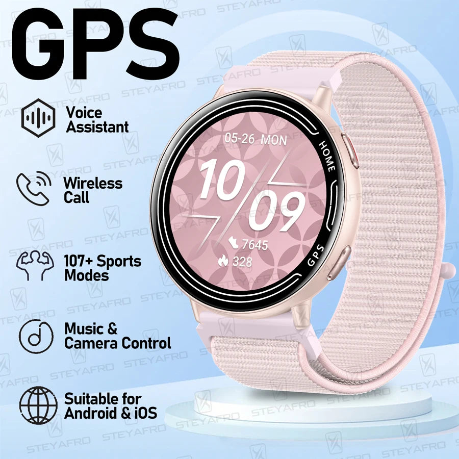 Smart Watch for Men Women Built-in GPS Fitness Watch with BT Calls 100+ Sport Modes IP68 Waterproof Smartwatch for Android iOS