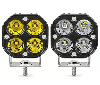 3 Inch 40W 4X4 Mini LED Yellow White Driving Spotlight Work Light Bar Fog Lamp Waterproof Off Road ATV SUV Truck Car Accessories