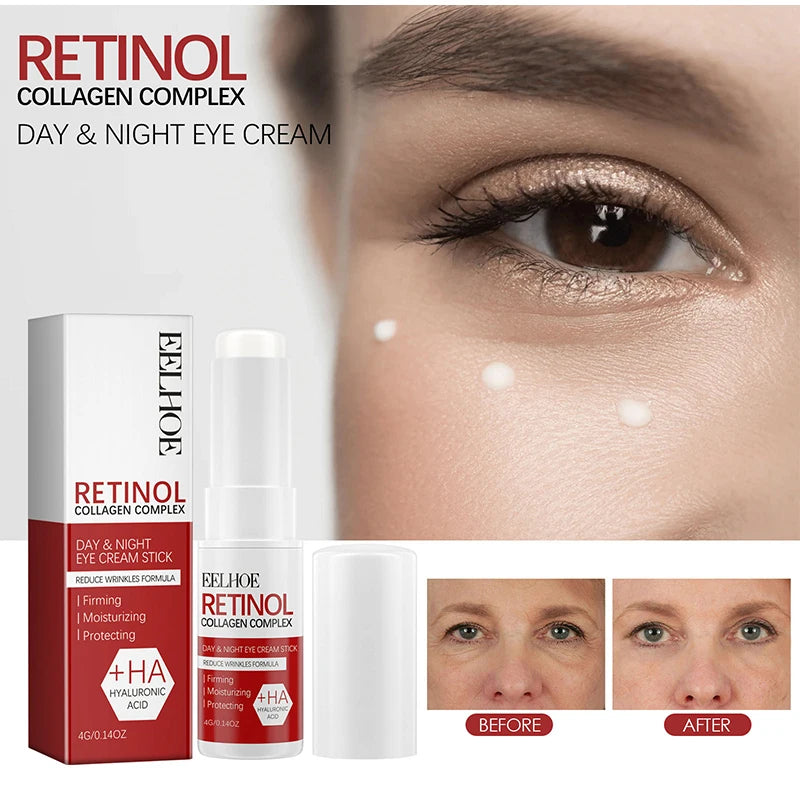 Retinol Collagen Remove Wrinkle Face Set Firming Lifting Anti-aging Serum Fade Fine Lines Eye Stick Improve Puffiness Skin Care