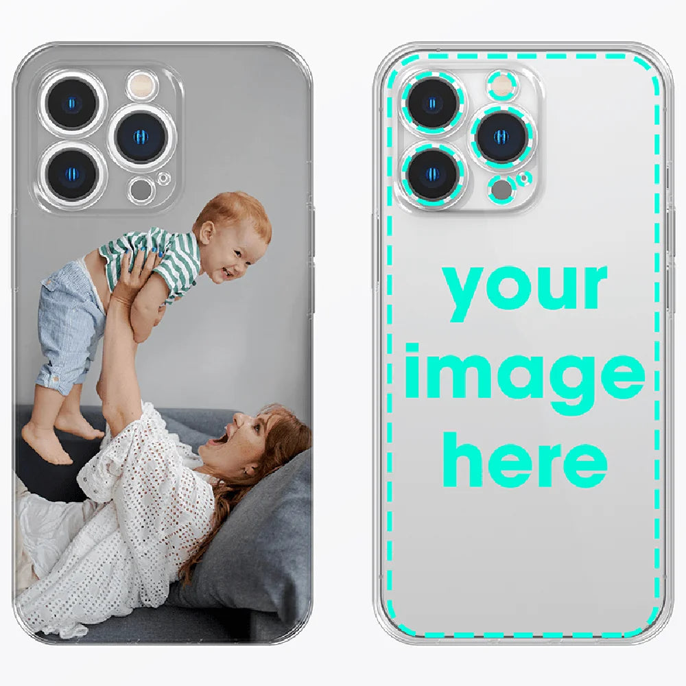 Custom Soft Transparent Case For iPhone 17 16 15 14 13 12 11 Pro Max Mini 7 8 Plus SE XS XR DIY Personalized Photo Picture