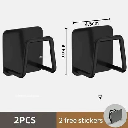 Metal Self Adhesive Hook Sink Sponge Storage Holder Kitchen Holder Stainless Steel Sink Lid Dish Rack Kitchen Wire Rag Organizer
