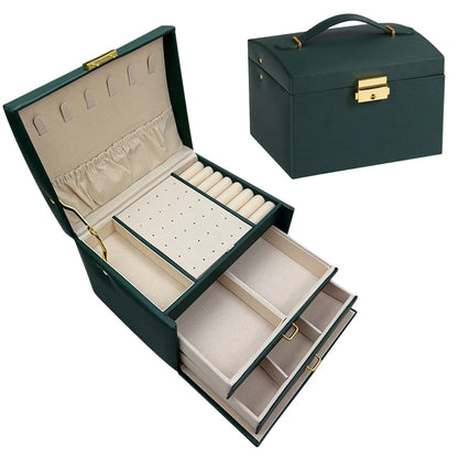 1PC, lock arch three-layer jewelry box, suitable for all kinds of jewelry storage