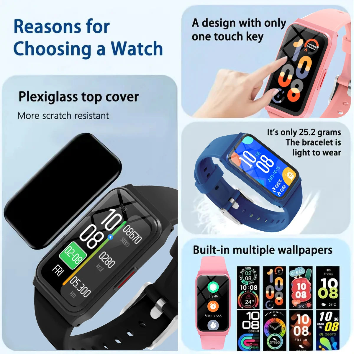 2025 Fashion Smart Watch 1.45''Touch Screen Bluetooth Music Control Outdoor Sport Partner Health Monitoring for Men Women Gift