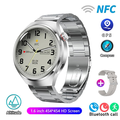 2025 New Watch 4 Pro Upgrade GPS NFC Men's Smartwatch 360*360 AMOLED HD Bluetooth Call Waterproof Smart Watch
