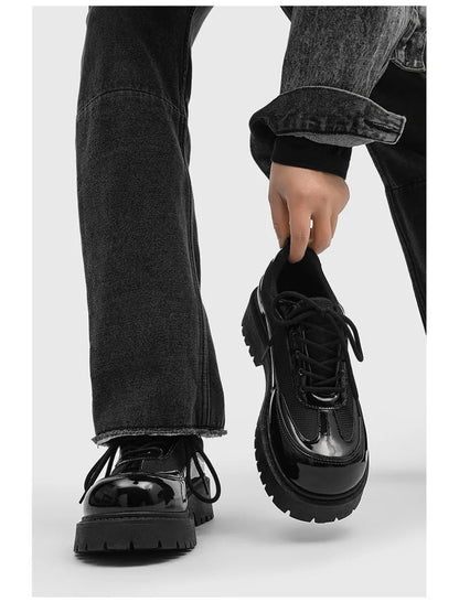 Shoes for Men High Quality Trend Casual Shoes Men Leather Original British Thick Sole Comfort Derby Shoes Sneaker Zapatos Hombre